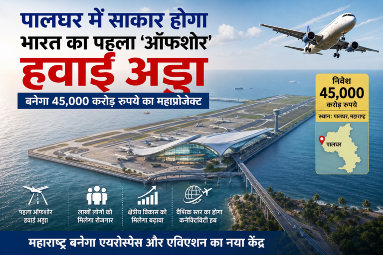 पालघर में साकार होगा भारत का पहला 'ऑफशोर' हवाई अड्डा; बनेगा 45,000 करोड़ रुपये का महाप्रोजेक्ट
