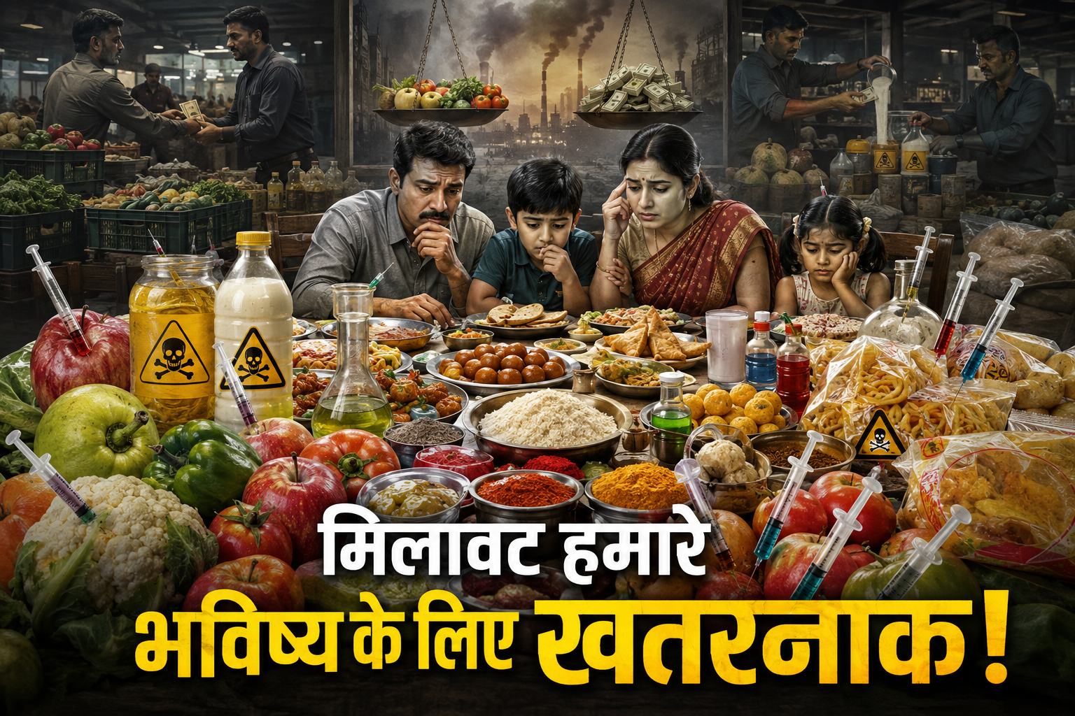 संपादकीय: मुनाफे की मंडी में ज़हरीली थाली — क्या यह मिलावट हमारे भविष्य के लिए खतरे की घंटी है?