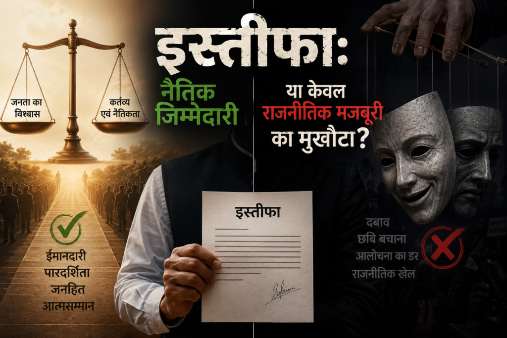 इस्तीफा: नैतिक जिम्मेदारी या केवल राजनीतिक मजबूरी का मुखौटा?