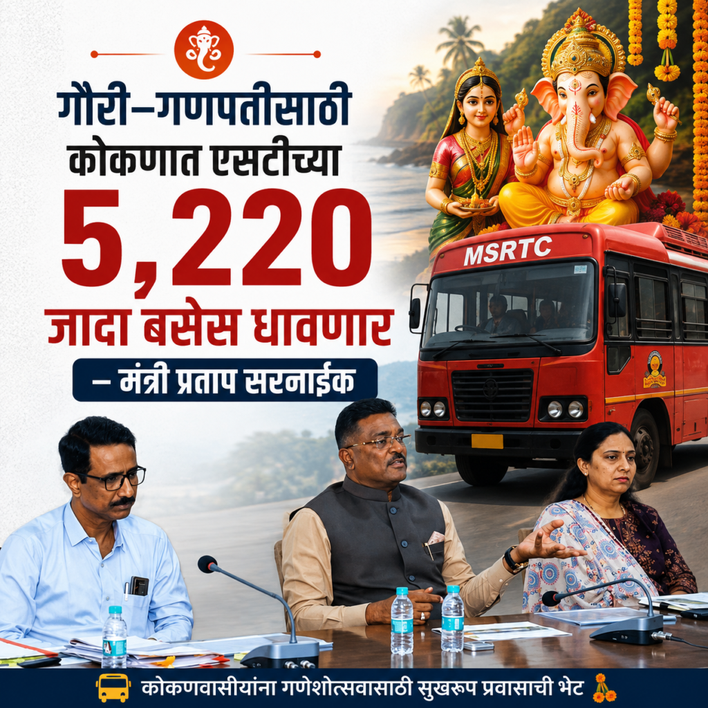 MSRTC to Operate 5,220 Special Buses for Konkan Passengers This Ganeshotsav
