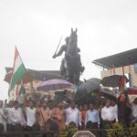 Massive Public Support for 'Tiranga Padayatra' in Panvel Despite Heavy Downpours