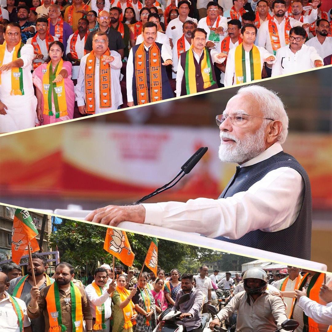 PM Narendra Modi Completes 25 Years in Public Service: Grand 'Sewa Jyoti Yatra' Launched in Navi Mumbai as Workers Pledge for 'Viksit Bharat @2047'